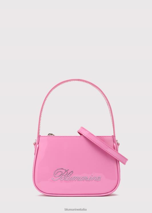 Blumarine donne borsa in vernice con logo in strass Accessori 0L44T226