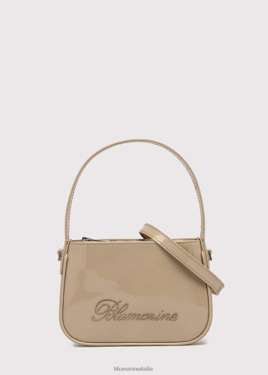 Blumarine donne borsa in vernice con logo in strass Accessori 0L44T227
