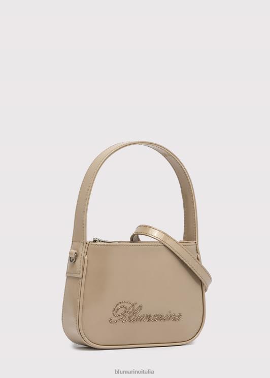 Blumarine donne borsa in vernice con logo in strass Accessori 0L44T227