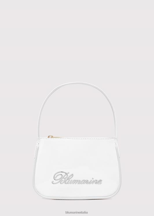 Blumarine donne borsa in vernice con logo in strass Accessori 0L44T251