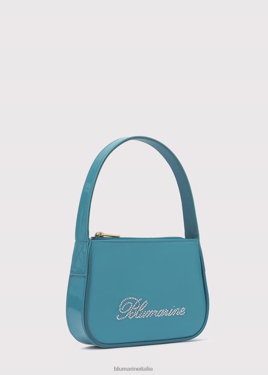 Blumarine donne borsa in vernice con logo in strass Accessori 0L44T252