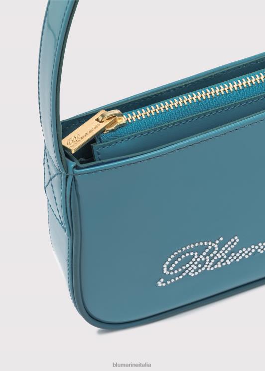 Blumarine donne borsa in vernice con logo in strass Accessori 0L44T252
