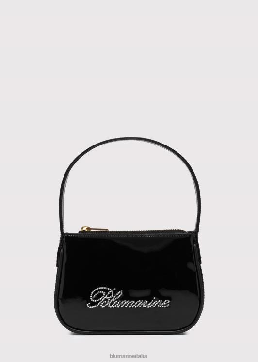 Blumarine donne borsa in vernice con logo in strass Accessori 0L44T253