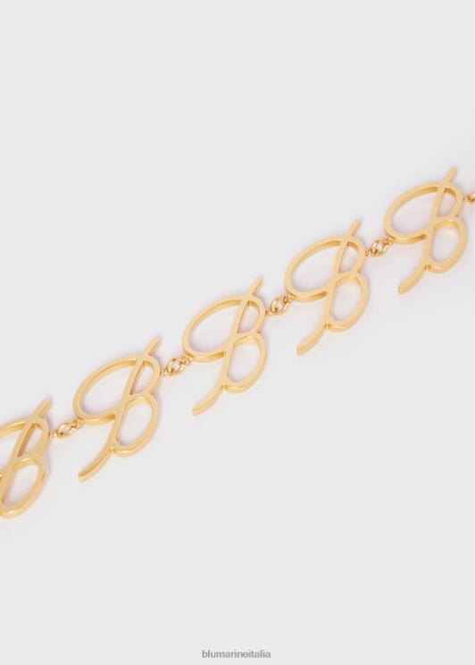 Blumarine donne cintura in metallo con monogramma b sequenziale Accessori 0L44T332