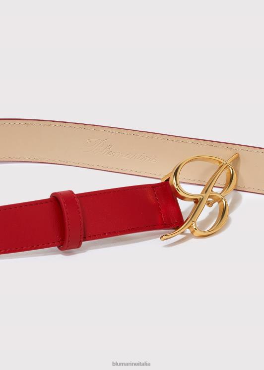 Blumarine donne cintura in pelle con fibbia logata Accessori 0L44T326