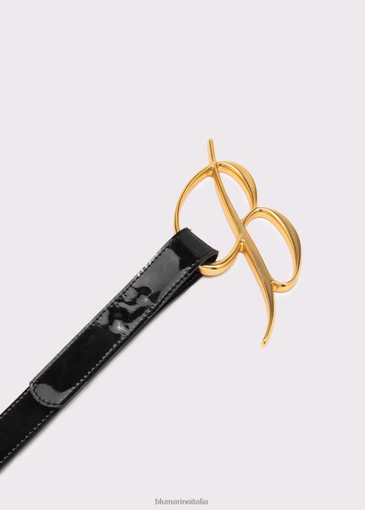 Blumarine donne cintura in vernice con fibbia logata Accessori 0L44T321