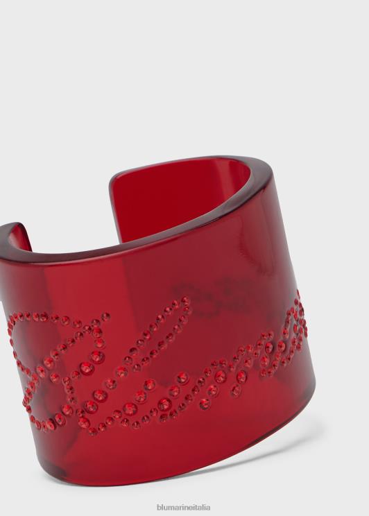 Blumarine donne bracciale in plexi con logo in strass Accessori 0L44T361