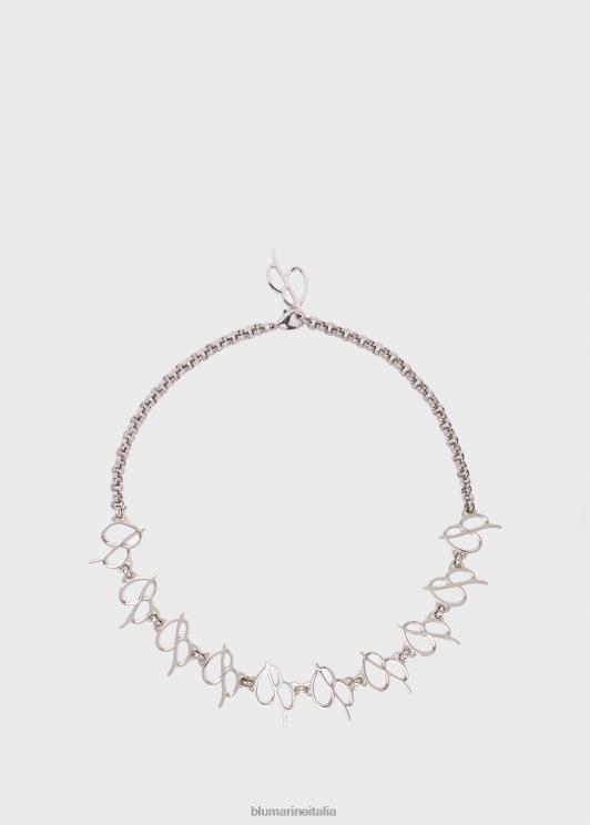 Blumarine donne girocollo in metallo con monogramma b Accessori 0L44T378