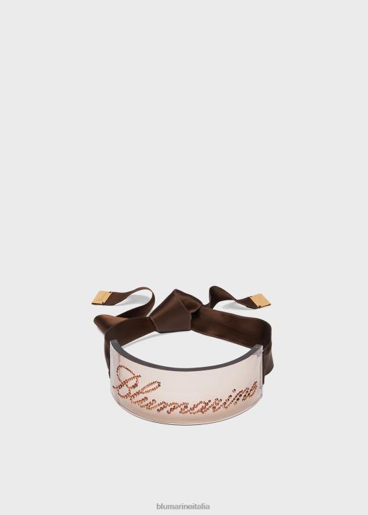 Blumarine donne girocollo in plexi con logo in strass Accessori 0L44T364