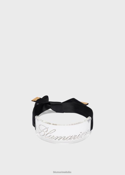 Blumarine donne girocollo in plexi con logo in strass Accessori 0L44T365