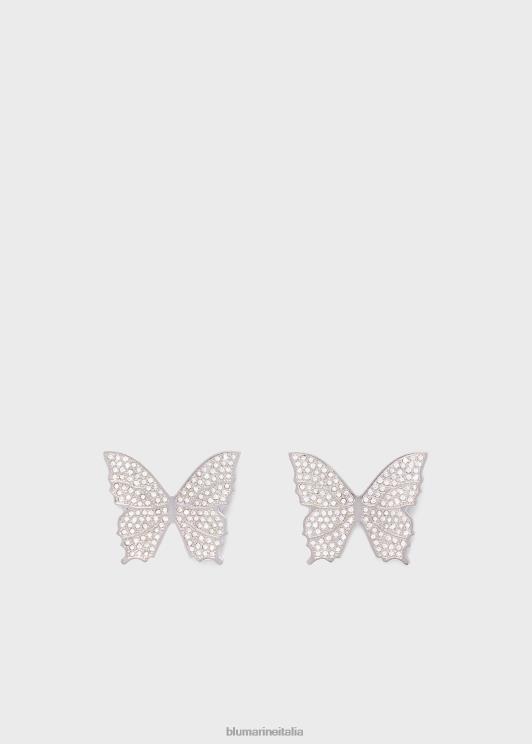 Blumarine donne orecchini con farfalla di strass Accessori 0L44T372