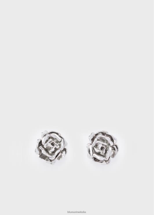 Blumarine donne orecchini con rosa in metallo Accessori 0L44T351
