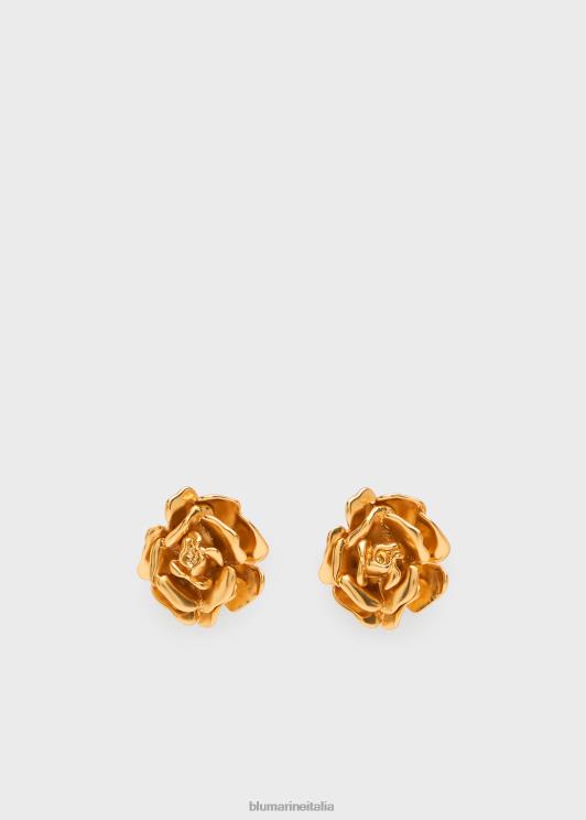 Blumarine donne orecchini con rosa in metallo Accessori 0L44T353