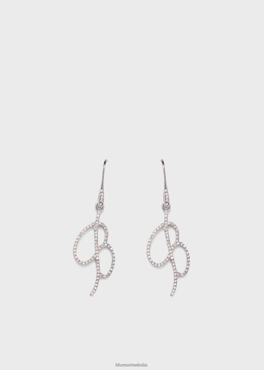 Blumarine donne orecchini monogramma b con strass Accessori 0L44T371