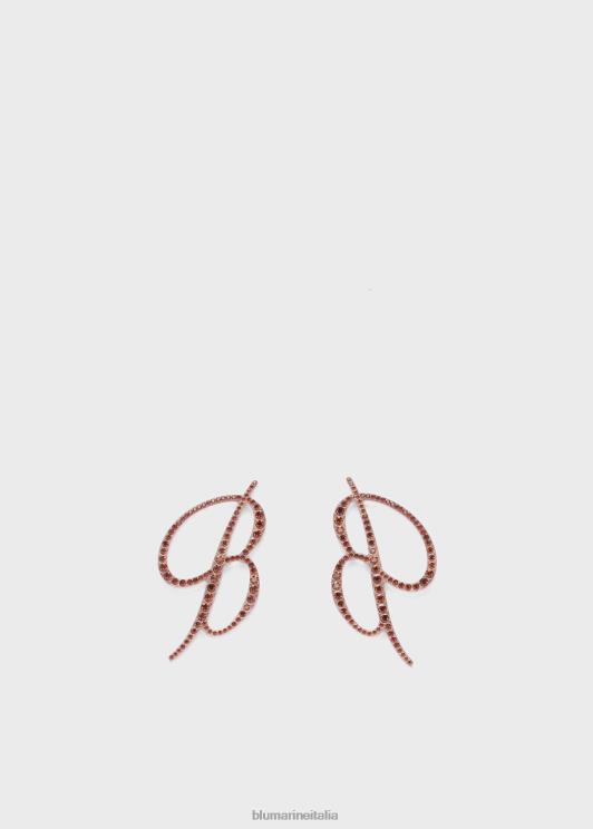 Blumarine donne orecchini monogramma b in plexi con strass Accessori 0L44T367